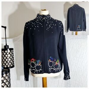 Christine Rotelli Christmas Embellished Sweater  Size Large